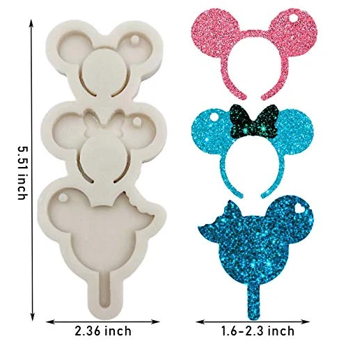 Ouse Head Bow Shape Handmade Keychain Silicone Mold With Hole For DIY Cupcake Ice Cube Candy Fondant Mold Jelly Shots Handmade Ice Cream Pudding Desserts Crystal Gum Paste 4 Ouse Head Bow Shape Handmade Keychain Silicone Mold With Hole For DIY Cupcake Ice Cube Candy Fondant Mold Jelly Shots Handmade Ice Cream Pudding Desserts Crystal Gum Paste - Image 2