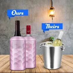 Universal Wine Buddy (Pastel Pink) - Vacuum Insulated Wine Bottle Cooler & Holder - Double Walled Stainless Steel Wine Chiller - Enjoy Cold Wine Glasses Without A Champagne Bucket 17 Universal Wine Buddy (Pastel Pink) - Vacuum Insulated Wine Bottle Cooler & Holder - Double Walled Stainless Steel Wine Chiller - Enjoy Cold Wine Glasses Without A Champagne Bucket -Wilton Shop 51X37CtiQlL