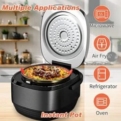 3pcs Silicone Air Fryer Pot With Handles, 7.9in Food Safe Air Fryer Silicone Liners For 3.6 To 6.8QT, No Harsh Cleaning, Reusable Round Air Fryer Baskets Replacement For Parchment Liners 14 3pcs Silicone Air Fryer Pot With Handles, 7.9in Food Safe Air Fryer Silicone Liners For 3.6 To 6.8QT, No Harsh Cleaning, Reusable Round Air Fryer Baskets Replacement For Parchment Liners -Wilton Shop 51XIqChcnFL