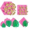 4 Pieces Jungle Safari Animal Cake Molds Animal And Tropical Leaf Silicone Molds Animals Fondant Molds For Cake Candy Chocolate Decorating Tray DIY Crafting Projects (Pink) -Wilton Shop 51XNqfvACUS