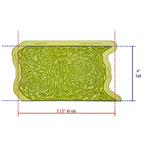 Rosette Ruffle Simpress Silicone Mold | Cake Decorating With Fondant Gum Paste Icing 4 Rosette Ruffle Simpress Silicone Mold | Cake Decorating With Fondant Gum Paste Icing - Image 2