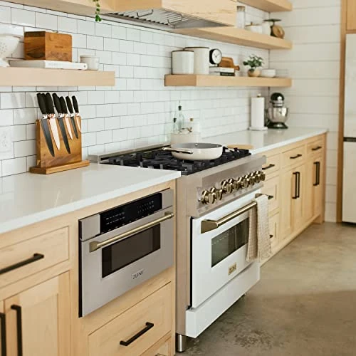 INE Autograph Edition 30" 1.2 Cu. Ft. Built-In Microwave Drawer In Stainless Steel With Champagne Bronze Accents 6 INE Autograph Edition 30" 1.2 Cu. Ft. Built-In Microwave Drawer In Stainless Steel With Champagne Bronze Accents - Image 4