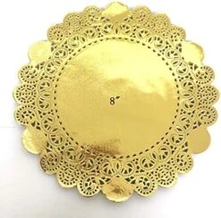 PEPPERLONELY 25 PC Gold Classic Metallic Doilies, 12 Inch -Wilton Shop 51Xi0Z3UejL. AC
