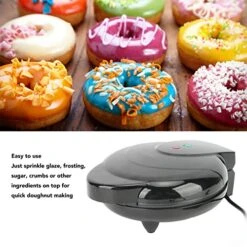 7 Holes Mini Donut Maker Machine, Electric Donut Maker With Double Sided Heating, A Pfoa Free, Commercial Donut Machine For Breakfast Snacks Desserts(1000W) (Black) 13 7 Holes Mini Donut Maker Machine, Electric Donut Maker With Double Sided Heating, A Pfoa Free, Commercial Donut Machine For Breakfast Snacks Desserts(1000W) (Black) -Wilton Shop 51XjYCcCB5L 2