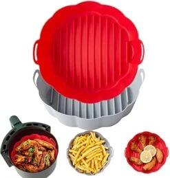 Eidsefe Air Fryer Silicone Liners, 2PCS 7.5" Food Grade Reusable Air Fryer Liner, Easy Cleaning Fits 3-5QT Airfryer Accessories -Wilton Shop 51XqgFKwy8L. AC