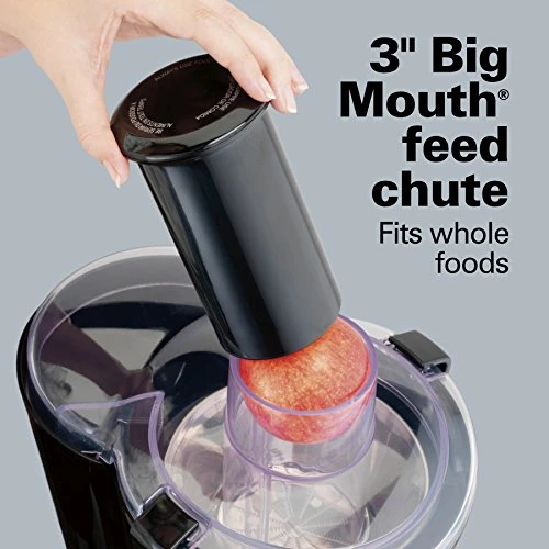 Hamilton Beach Juicer Machine, Centrifugal Extractor Big Mouth 3” Feed Chute For Whole Fruits & Vegetables, Easy To Clean, 2 Speeds, 800 Watts, BPA Free, Black And Silver (67750) 5 Hamilton Beach Juicer Machine, Centrifugal Extractor Big Mouth 3” Feed Chute For Whole Fruits & Vegetables, Easy To Clean, 2 Speeds, 800 Watts, BPA Free, Black And Silver (67750) - Image 3