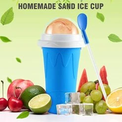 Slushie Cup Slushy Maker Ice Cup Silica Cup Pinch Cup Summer Cooler Smoothies Cup Double Layer Squeeze Cup Slush Maker Cup Smoothie Cup -Wilton Shop 51YDPj5G2zL
