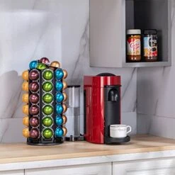 For Nespresso Pods Holder With Central Additional Pods Storage (Carousel-60+ Pods) -Wilton Shop 51YKfuzgRkL