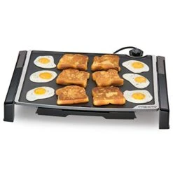 Presto 07073 Electric Tilt-N-fold Griddle, 19", Black & 06852 16-Inch Electric Skillet With Glass Cover -Wilton Shop 51YLpOK7HQL