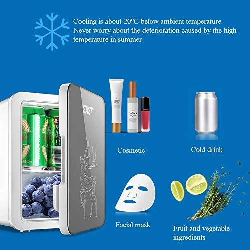 4L Mini Fridge,Portable Refrigerator,AC/DC Thermoelectric Cooler And Warmer For Breast Milk,Skincare,Foods,Cosmetic,Home And Car 7 4L Mini Fridge,Portable Refrigerator,AC/DC Thermoelectric Cooler And Warmer For Breast Milk,Skincare,Foods,Cosmetic,Home And Car - Image 5