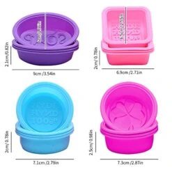 20 Pcs Silicone Soap Making Molds, Square Round Oval Shaped, FineGood Soft Cupcake Muffin Baking Pan For DIY Homemade Craft, Food Grade - Pink, Blue, Rose Red, Purple -Wilton Shop 51YSg4hA6CL