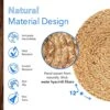 Round Woven Placemats Set - Heat Resistant Non-Slip Wicker Chargers For Dining Table - Perfect For Wedding Holiday Dinner (Natural, Water Hyacinth 13.9" Set Of 2) -Wilton Shop 51YgmFNNbYL
