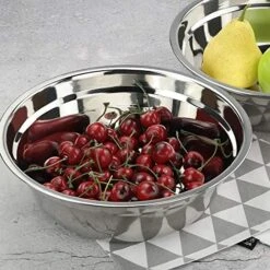 4-Pack Large Stainless Steel Mixing Bowls/Metal Prep Bowls, 10-Inch 11 4-Pack Large Stainless Steel Mixing Bowls/Metal Prep Bowls, 10-Inch -Wilton Shop 51ZIqBbyDtL