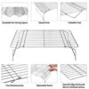 TeamFar Cooling Rack, 3 Tier 15’’ × 10’’ Oven / Dishwasher Safe Stainless Steel Baking Roasting Rack For Cookies Cake Pies Bread, Collapsible & Foldable, Healthy & Non Toxic 1 TeamFar Cooling Rack, 3 Tier 15’’ × 10’’ Oven / Dishwasher Safe Stainless Steel Baking Roasting Rack For Cookies Cake Pies Bread, Collapsible & Foldable, Healthy & Non Toxic -Wilton Shop 51ZMnycVXRL