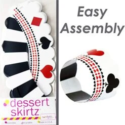 Asino Party Decorations Poker Theme - Cupcake Wrappers 36 | Las Vegas Party Supplies, Adult Birthday Decor, Game Night Party, Playing Card Theme Cup Cake Wraps -Wilton Shop 51ZNjhHokqL