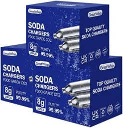 GreatWhip 3 Packs CO2 Soda Cartridges 8g For Soda Maker Soda Chargers For Sparkling Water Maker And Carbonated Water Machine(25 Pcs) -Wilton Shop 51ZSju2vjnL. AC