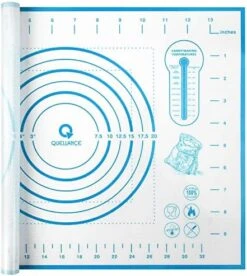 Silicone Pastry Mat For Baking, Baking Mat For Rolling Dough Non Slip Extra Large, Fondant Mat With Measurement, Kitchen Counter Mat For Pie Crust, Pizza And Cookies, Oven Liner Mat,16" X 24", Red -Wilton Shop 51ZVAa 0fmL. AC