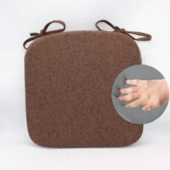 Chair Cushion With Ties For Kitchen Chair - Thick Memory Foam Indoor Seat Pad,Dining Room Cushion With Machine Washable Cover [15 X 15 X 2 Inches] - Dark Brown -Wilton Shop 51ZWRfeZfAL. AC