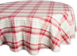 Orchard Plaid Collection Linen Tabletop Essentials, Tablecloth, 70" Round, Taupe/Red 20 Orchard Plaid Collection Linen Tabletop Essentials, Tablecloth, 70" Round, Taupe/Red -Wilton Shop 51ZlT0TuqYL. AC 1