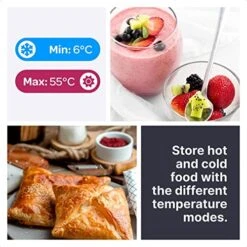 Mini Fridge 4 Liter 6 Can Skincare Fridge, AC 120V DC 12V Portable Small Refrigerator Cooler And Warmer - Black & Lansinoh Breastmilk Storage Bags, 75 Count Milk Storage Bags -Wilton Shop 51ZmYWWsdZL