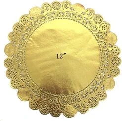 PEPPERLONELY 25 PC Gold Classic Metallic Doilies, 12 Inch -Wilton Shop 51Znw2uHZNL. AC