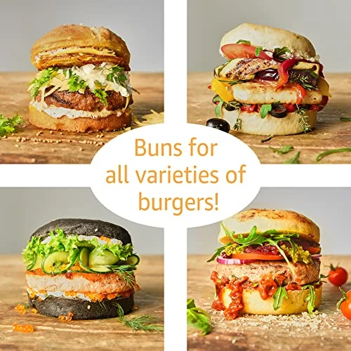 Lurch Germany Flexiform Non Stick Silicone Hamburger Bun Baking Pan | Perfect Mold For Little Cakes Or Bread | 6 Cavities For Burger Buns - Brown (Ø 3" Buns) 7 Lurch Germany Flexiform Non Stick Silicone Hamburger Bun Baking Pan | Perfect Mold For Little Cakes Or Bread | 6 Cavities For Burger Buns - Brown (Ø 3" Buns) - Image 5