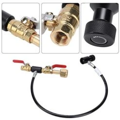 Zerodis CO2 Cylinder Refill Adapter With Hose For Filling Stainless Steel Refill Station Connector Kit For Filling Soda Maker Tank Beer Brewing Accessories(36inch) 12 Zerodis CO2 Cylinder Refill Adapter With Hose For Filling Stainless Steel Refill Station Connector Kit For Filling Soda Maker Tank Beer Brewing Accessories(36inch) -Wilton Shop 51a4LGZwZSL