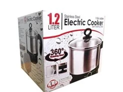 70019 Uniware 1.2 Liter Stainless Steel 304 Electric Cooker With Rotating Base -Wilton Shop 51aESF9FvkL