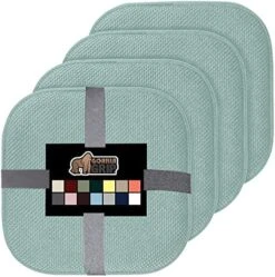 Memory Foam Chair Cushions, Comfortable Pads For Dining Room, Kitchen Table, Office Chairs, Stay In Place Backing, Comfortable Microfiber Seat Pad Cushion, Set Of 4, 16x16, Wine -Wilton Shop 51aHfR0aKvL. AC