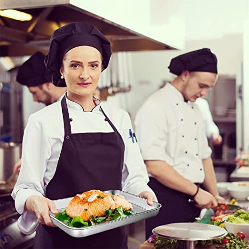 Baking Sheet Set For Baking And Roasting,KnmyLife Stainless Steel Small Toaster Oven Tray Pan Set Of 2,Rectangle Size 10.4 X 8 X 1 & 12.5 X 9.8 X 1 Inch,Durable And Oven-safe 6 Baking Sheet Set For Baking And Roasting,KnmyLife Stainless Steel Small Toaster Oven Tray Pan Set Of 2,Rectangle Size 10.4 X 8 X 1 & 12.5 X 9.8 X 1 Inch,Durable And Oven-safe - Image 4