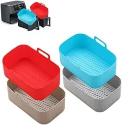 Silicone Air Fryer Liners,LYHOLKEER 4Pcs Air Fryer Silicone Reusable Liners Square,Food Safe Air Fryers Oven Accessories,Replacement Of Flammable Parchment Liner Paper,Silicone Baking Tray Pots 13 Silicone Air Fryer Liners,LYHOLKEER 4Pcs Air Fryer Silicone Reusable Liners Square,Food Safe Air Fryers Oven Accessories,Replacement Of Flammable Parchment Liner Paper,Silicone Baking Tray Pots -Wilton Shop 51aJJcfx3L. AC