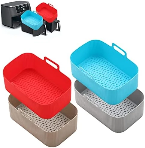 Silicone Air Fryer Liners,LYHOLKEER 4Pcs Air Fryer Silicone Reusable Liners Square,Food Safe Air Fryers Oven Accessories,Replacement Of Flammable Parchment Liner Paper,Silicone Baking Tray Pots 7 Silicone Air Fryer Liners,LYHOLKEER 4Pcs Air Fryer Silicone Reusable Liners Square,Food Safe Air Fryers Oven Accessories,Replacement Of Flammable Parchment Liner Paper,Silicone Baking Tray Pots - Image 5