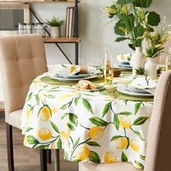 Lemon Bliss Tabletop Collection, Tablecloth, 70" Round -Wilton Shop 51aJVjgxtPL