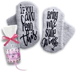 Passionette Fuzzy Wine Socks: If You Can Read This Bring Me A Glass Of Some Wine Novelty Socks - Perfect Valentines Gift Idea For Her - With Cupcake Gift Packaging - Limited Edition (Blissful Blue) 9 Passionette Fuzzy Wine Socks: If You Can Read This Bring Me A Glass Of Some Wine Novelty Socks - Perfect Valentines Gift Idea For Her - With Cupcake Gift Packaging - Limited Edition (Blissful Blue) -Wilton Shop 51aPFzDGhL. AC