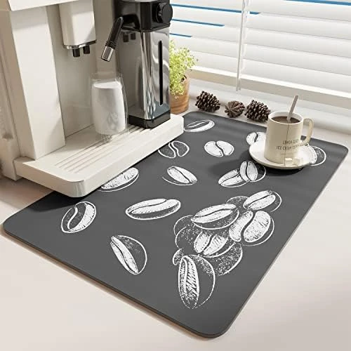 -Coffee Mat-Coffee Bar Accessories-Absorbent Stain Resistant Drying Mat Fit Under Coffee Maker Machine Coffee Pot Tray Espresso Machine-Coffee Station Accessories And Decor-12”x19” 7 -Coffee Mat-Coffee Bar Accessories-Absorbent Stain Resistant Drying Mat Fit Under Coffee Maker Machine Coffee Pot Tray Espresso Machine-Coffee Station Accessories And Decor-12”x19” - Image 5