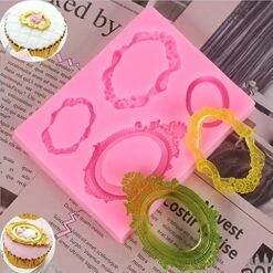 3 Pieces Pink Picture Frames Silicone Mold For Cake Decorating Sugar Gum Paste Chocolate Cookies Resin Polymer Clay 9 3 Pieces Pink Picture Frames Silicone Mold For Cake Decorating Sugar Gum Paste Chocolate Cookies Resin Polymer Clay -Wilton Shop 51aTNC4GYbL