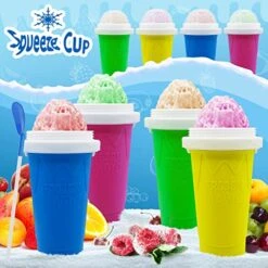Slushy Cup Slushy Maker Cup TIK TOK Frozen Magic Squeeze Cup - Quick Cool Slushy Milk Shake Ice Cream Smoothies Cup -Wilton Shop 51afvbja3hL