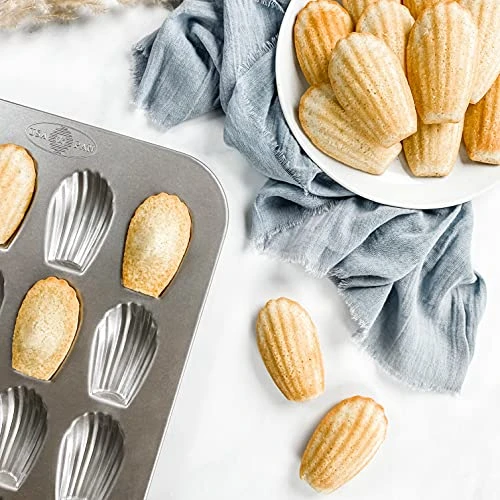 Bakeware Madeleine, Warp Resistant Nonstick Baking Pan, Made In The USA From Aluminized Steel, 16-Well, Silver 4 Bakeware Madeleine, Warp Resistant Nonstick Baking Pan, Made In The USA From Aluminized Steel, 16-Well, Silver - Image 2
