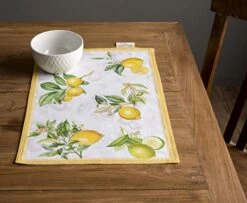 D' Hermine Placemat 100% Cotton Decorative Placemats Washable Cloth Placemats, Home, Wedding, Restaurant, Buffet Party & Camping, Limoncello - Spring/Summer (Set Of 4) 9 D' Hermine Placemat 100% Cotton Decorative Placemats Washable Cloth Placemats, Home, Wedding, Restaurant, Buffet Party & Camping, Limoncello - Spring/Summer (Set Of 4) -Wilton Shop 51arCdcHdmL