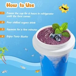 Slushie Cup Maker Squeeze,Cooling Cup,DIY Quick Frozen Magic Cup Slushy,Cool Stuff Birthday Gifts For Kids -Wilton Shop 51awXrNBtRL