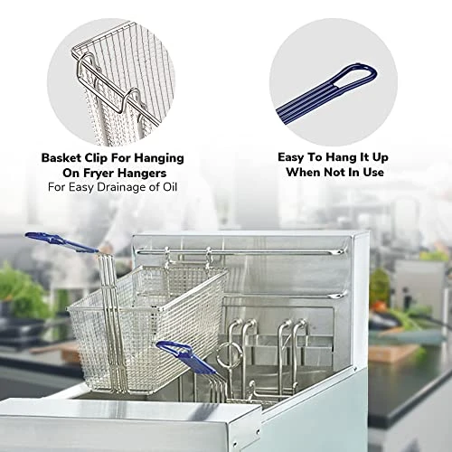 Set Of 4 Pack WeChef 13 1/4" X 6 1/2" X 6" Rectangular Wire Fry Basket With Non-slip Handle Commercial Restaurant Kitchen Deep Fryer 7 Set Of 4 Pack WeChef 13 1/4" X 6 1/2" X 6" Rectangular Wire Fry Basket With Non-slip Handle Commercial Restaurant Kitchen Deep Fryer - Image 5