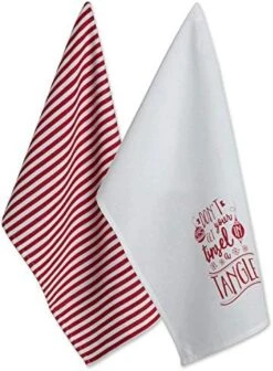 Christmas Tea Towels Decorative Kitchen Dish Towel Set, 18x28, Happy Holidays, 2 Piece -Wilton Shop 51b2FQ5sllL. AC