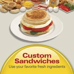 Hamilton Beach Dual Breakfast Sandwich Maker With Timer, Silver (25490A) -Wilton Shop 51b8equZPUL