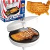 Great American USA Waffle Maker For Memorial Day, 4th Of July - Make Giant 7.5" Patriotic Waffles Or Pancakes W Pride- Electric Nonstick Waffler Iron W America Spirit, Holiday Party Fun Or Summer BBQs