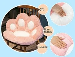 Cartoon Bear Paw Cat Claw Cushion, Half-Surround Cushion, Lazy One-Piece Sofa, Office Seat, Student Cushion (Polar White, 60cm*70cm) -Wilton Shop 51bEwSa0iiS