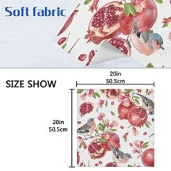 Satin Napkins Fresh Fruits Cloth Napkins Set Of 1 Dinner Napkin Silk Washable Peach-Skin Polyester Wedding Banquet Party Festival Restaurant 20X20 Inch -Wilton Shop 51bR0tbLFuL