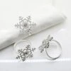Snowflake Napkin Rings Set Of 12 Summer Wedding Valentines Day Easter Rhinestone Dinners Parties Supply Decor Silver (Silver Rhinestone) -Wilton Shop 51bTHogI3FL