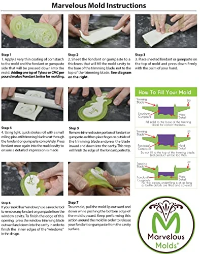 Pearl Radiance Silicone Mold For Cake Decorating With Fondant | Gum Paste And More 5 Pearl Radiance Silicone Mold For Cake Decorating With Fondant | Gum Paste And More - Image 3