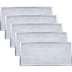 Ultra Durable W10208631A Filter Aluminum Mesh Microwave Grease Filter Approx. 13" X 6" By BlueStars - Exact Fit For Whirlpool & Maytag Microwaves - Replaces AP5617368 W10208631 PS3650910 - PACK OF 5