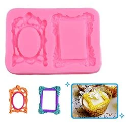 3 Pieces Pink Picture Frames Silicone Mold For Cake Decorating Sugar Gum Paste Chocolate Cookies Resin Polymer Clay 10 3 Pieces Pink Picture Frames Silicone Mold For Cake Decorating Sugar Gum Paste Chocolate Cookies Resin Polymer Clay -Wilton Shop 51bkV3WvMTL